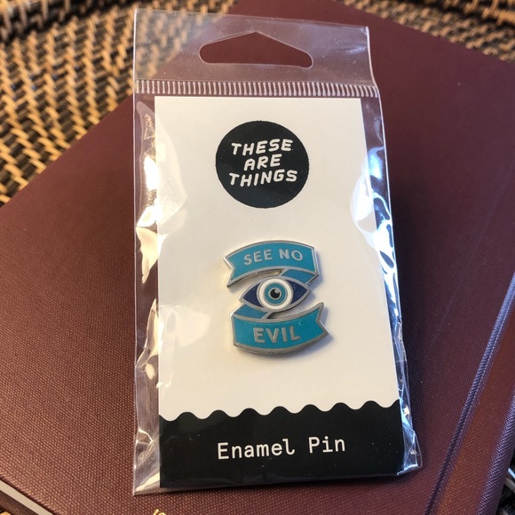 These Are Things Jewelry - See No Evil (Evil Eye) Enamel Pin